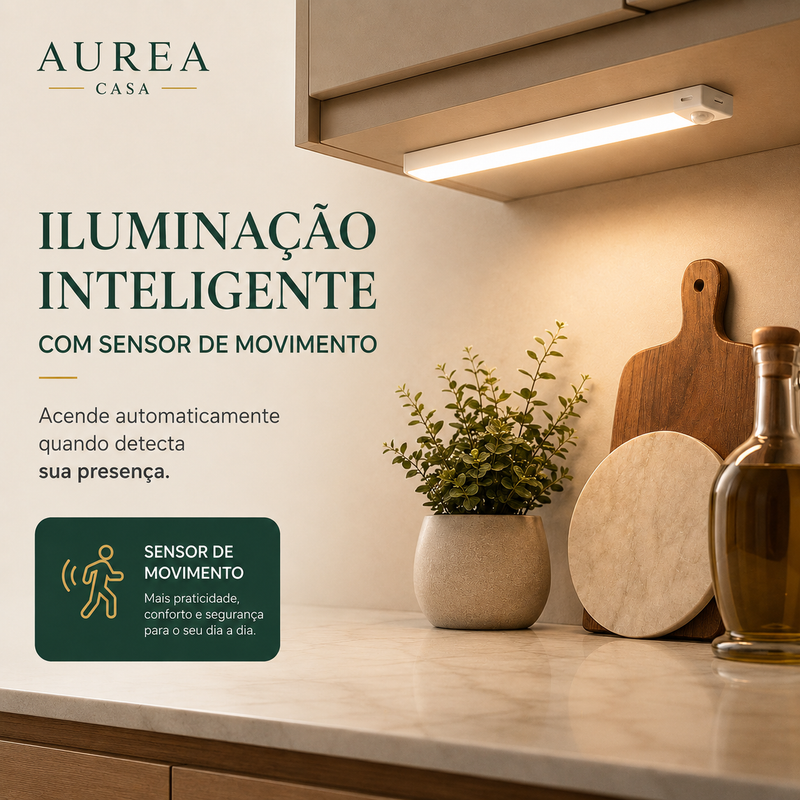 Luminária LED Inteligente com Sensor de Movimento USB-C - 50CM