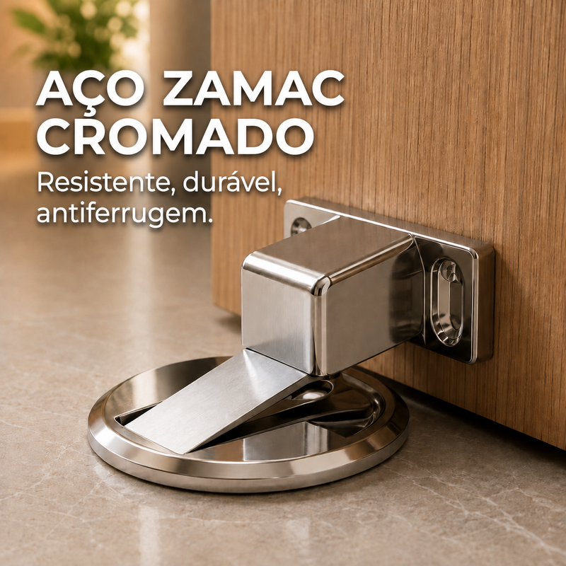 AuraLock – Prendedor Magnético Slim em Aço Inox para Porta